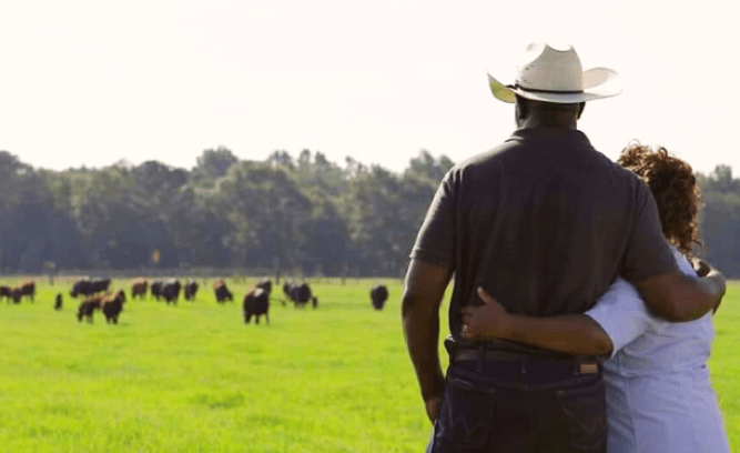 African American rancher on the ranch